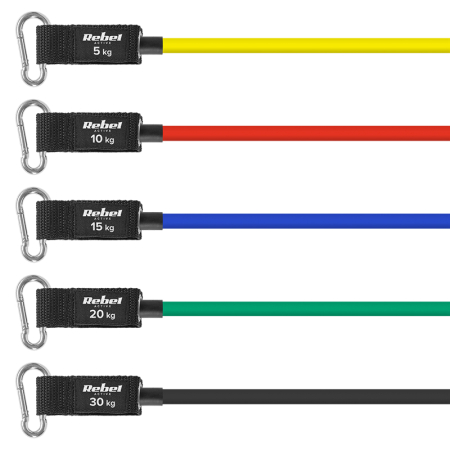 SET 5 BENZI REZISTENTA POWER TUBE 5-30KG REBEL ACTIVE [8]