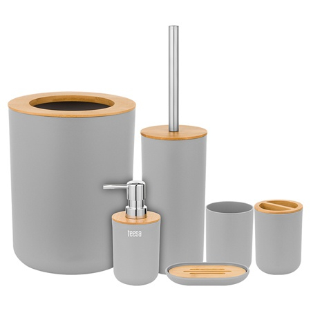 Baie - SET 6 ACCESORII BAIE GRI TEESA