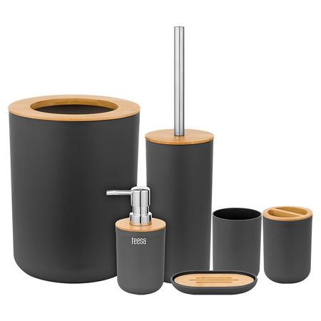 Baie - SET 6 ACCESORII BAIE NEGRU TEESA