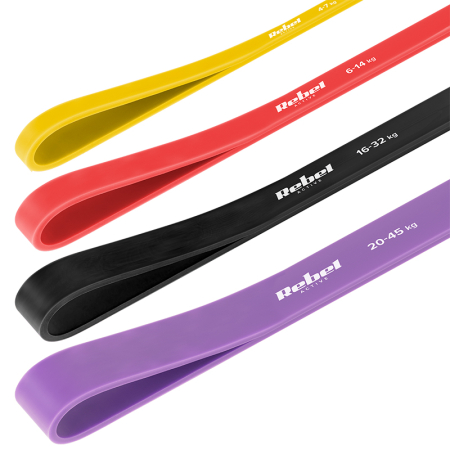 SET 7 BENZI ELASTICE POWER BAND 4-82KG REBEL ACTIVE [6]