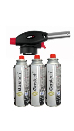 Seturi - SET ARZATOR CU GAZ 31A032 DEDRA + 3 BUTELII GAZ 227GR