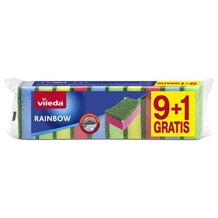 Echipamente Bucătărie - SET BURETI BUCATARIE RAINBOW 10BUC VILEDA