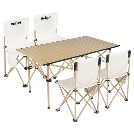 Timp liber - SET CAMPING MASA+4 SCAUNE METALICE PLIABIL REBEL ACTIVE