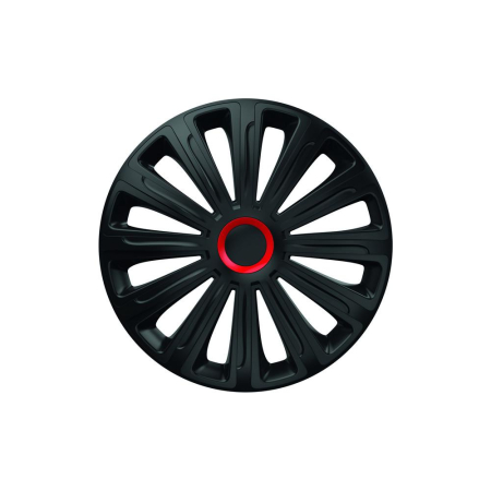 CAPACE CENTRALE - SET CAPACE ROTI 15` NEGRE CU INEL ROSU TREND