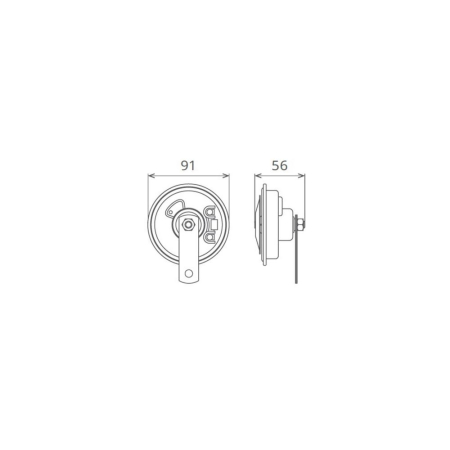 SISTEME DE AVERTIZARE - SET CLAXOANE ELECTROMAGNETICE 12V 5A+5A TON INALT SI JOS