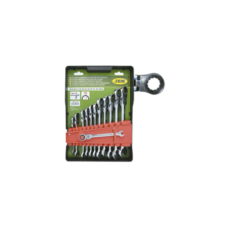 SCULE SI ECHIPAMENTE ATELIER - SET DE 12 CHEI COMBINATE FLEXIBILE CU CLICHET JBM