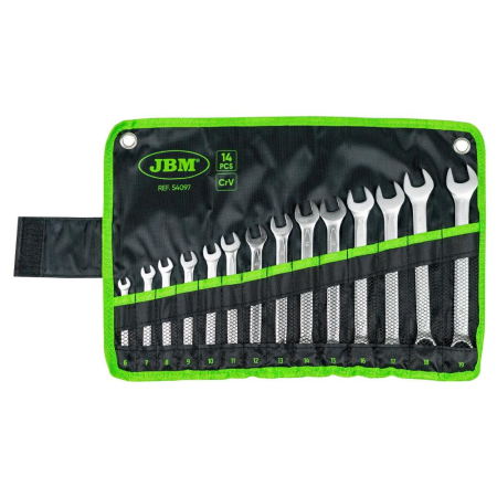 SCULE MECANICE - SET DE 14 CHEI COMBINATE - FINISAJ CROM JBM