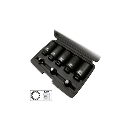 SCULE MECANICE - SET DE 8 TUBULARE SI CAPETE XZN 1/2`DE IMPACT JBM