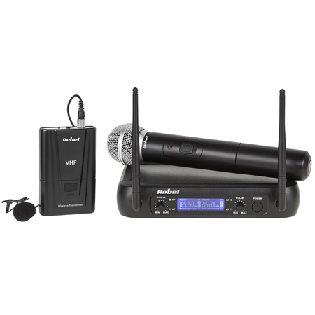 Audio HI-FI & Profesionale - SET DOUA MICROFOANE (MANA + CLIP) VHF REBEL