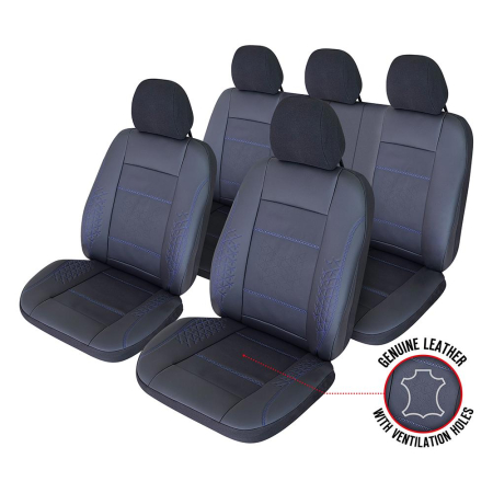 HUSE PENTRU SCAUNE - SET HUSE SCAUN EXCLUSIVE LEATHER ATLAS NEGRU UMB-B
