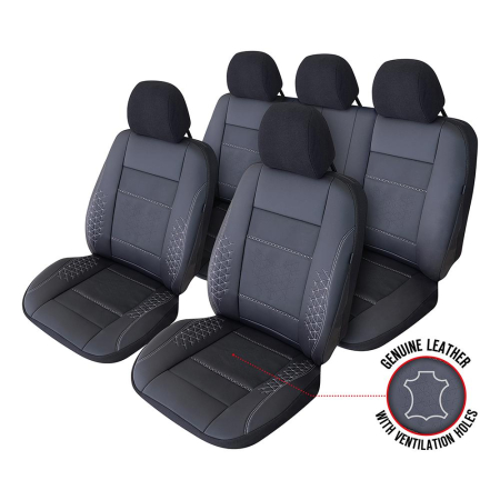 HUSE PENTRU SCAUNE - SET HUSE SCAUN EXCLUSIVE LEATHER ATLAS NEGRU UMB-W