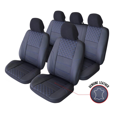 HUSE PENTRU SCAUNE - SET HUSE SCAUN EXCLUSIVE LEATHER QUEEN NEGRU UMB-B