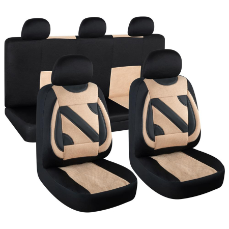 HUSE PENTRU SCAUNE - SET HUSE SCAUN NERO BEJ