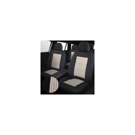 HUSE PENTRU SCAUNE - SET HUSE SCAUN PREMIUM LUX NEGRU-BEJ UMB3