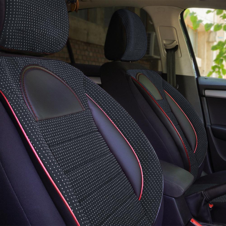 SET HUSE SCAUN RACING NEGRU [3]