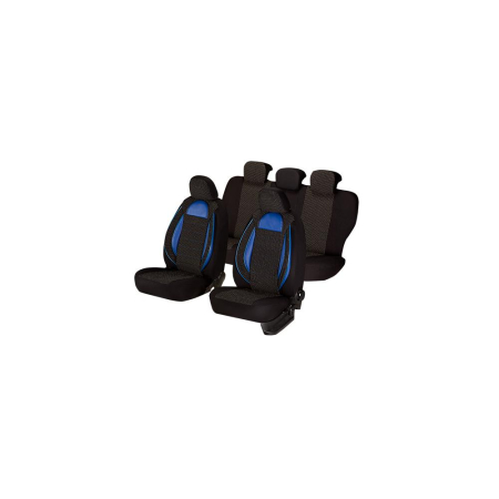 SET HUSE SCAUN RACING NEGRU - ALBASTRU [1]
