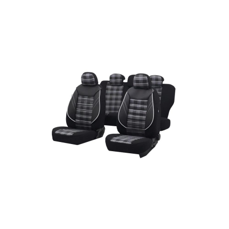 HUSE PENTRU SCAUNE - SET HUSE SCAUN SPORT NEGRU-GRI
