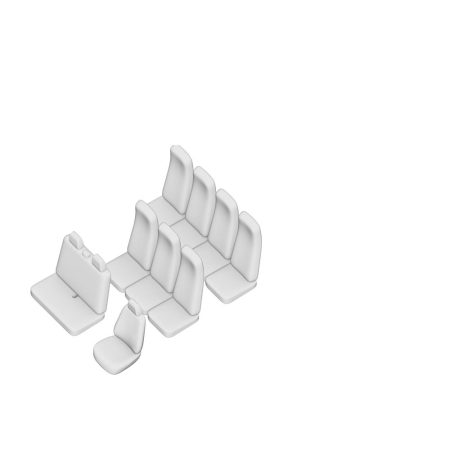 SET HUSE SCAUN UMBRELLA PENTRU FORD TRANSIT (9+1) 2006-2014 (SCAUNE INDIVIDUALE SPATE) [1]