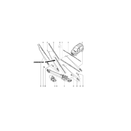 SISTEMUL DE SPALARE - SET STERGATOARE PARBRIZ 550/550 MM