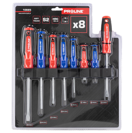 Service, hobby, mentenanta - Set Surubelnite S2 Maner Soft-touch Cu Suport - 8p