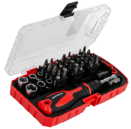 Service, hobby, mentenanta - Set varfuri și tubulare cu șurubelniță, 33P