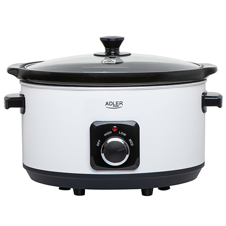 Echipamente Bucătărie - SLOW COOKER 5.8L AD 6413 ALB ADLER