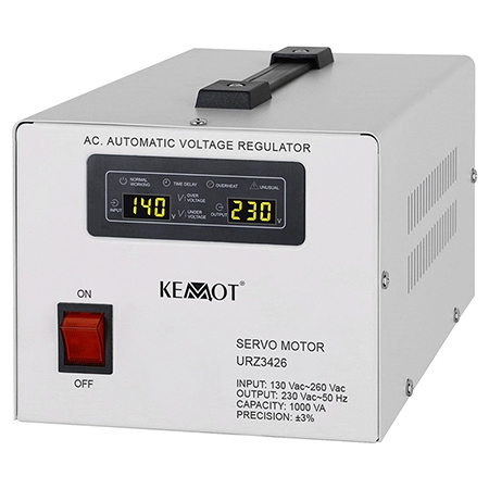 Surse de energie - STABILIZATOR TENSIUNE SERVOMOTOR 1000VA KEMOT