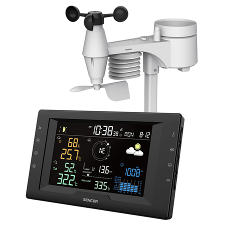 Statii meteo - STATIE METEO PROFESIONALA WIRELESS 5 IN 1 SENCOR