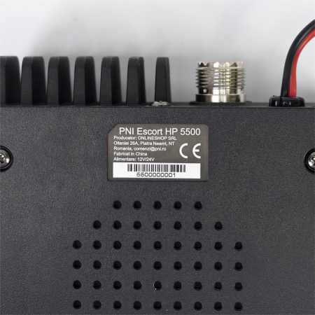 STATIE RADIO CB PNI ESCORT HP 5500, MULTISTANDARD, 4W, AM-FM, 12V/24V, ASQ, RF GAIN, MUFA DE BRICHETA INCLUSA [10]