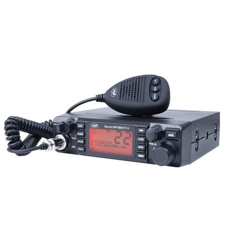 STATIE RADIO CB PNI ESCORT HP 9001 PRO ASQ REGLABIL, AM-FM, 12V/24V, 4W, SCAN, DUAL WATCH, ANL, ECRAN MULTICOLOR [1]