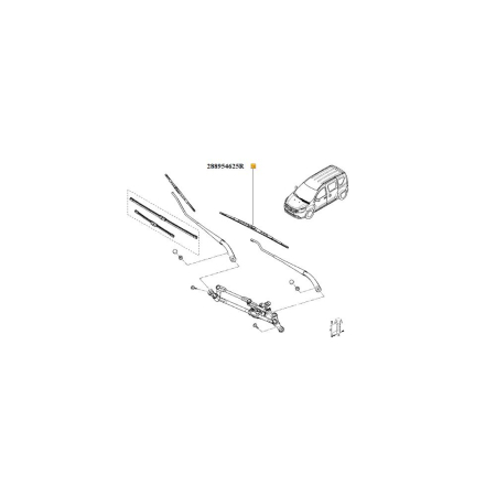 STERGATOARE SI MECANISME ACTIONATE - STERGATOR PARBRIZ 550 MM STANGA