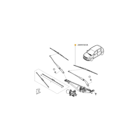 STERGATOARE SI MECANISME ACTIONATE - STERGATOR PARBRIZ 550 MM STANGA MODEL FLAT