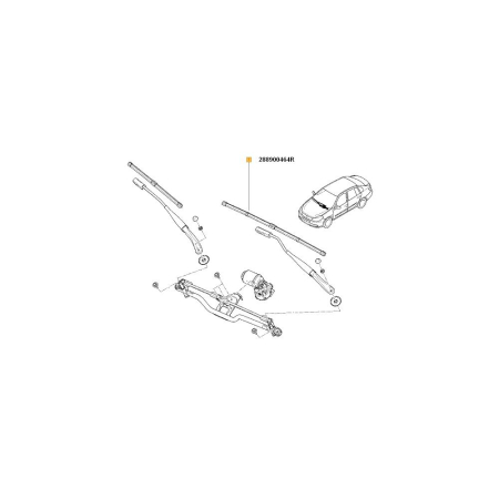 SISTEMUL DE SPALARE - STERGATOR PARBRIZ 600 MM STANGA