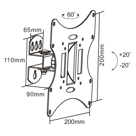 SUPORT LCD 23 - 42 INCH 30 KG NEGRU [2]