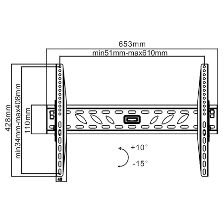 SUPORT LCD TV 37-70 INCH NEGRU BASIC [8]