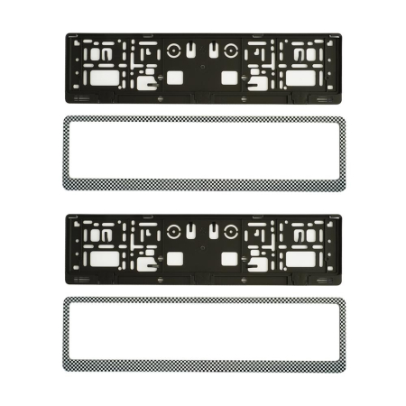 ALTE ACCESORII DE EXTERIOR - SUPORT NUMAR INMATRICULARE MEGA DRIVE CARBON SET 2 BUC