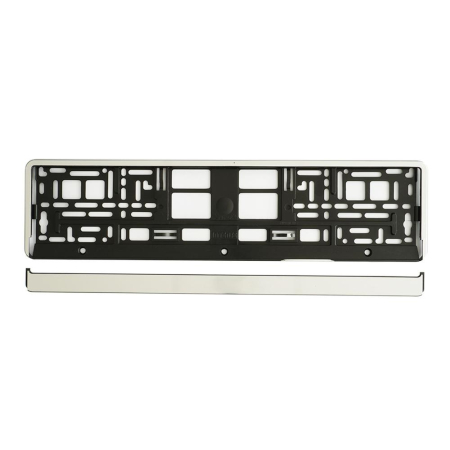 ACCESORII EXTERIOR - SUPORT NUMAR INMATRICULARE MEGA DRIVE CHROME BRUSH 1 BUC
