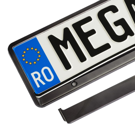 SUPORT NUMAR INMATRICULARE MEGA DRIVE METALIZAT GRAPHITE 1 BUC [1]
