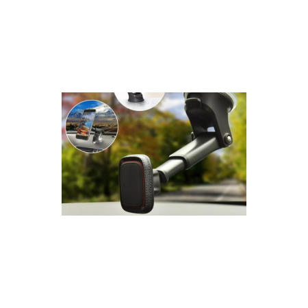 SUPORT TELEFON AUTO MAGNETIC CU FIXARE PE BORD/PARBRIZ CU VENTUZA [4]