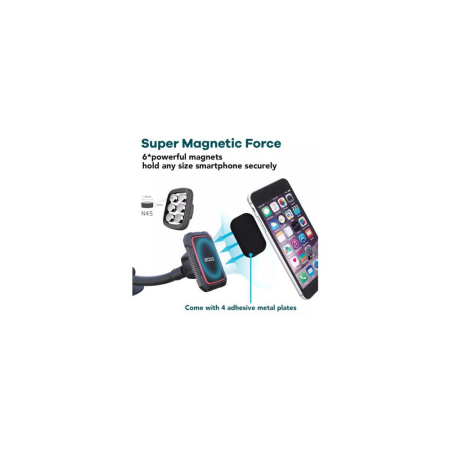 SUPORT TELEFON MAGNETIC AUTO CU FIXARE PE PARBRIZ CU VENTUZA [6]