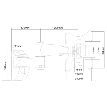 SUPORT TV 13-42 INCH 30 KG NEGRU [4]