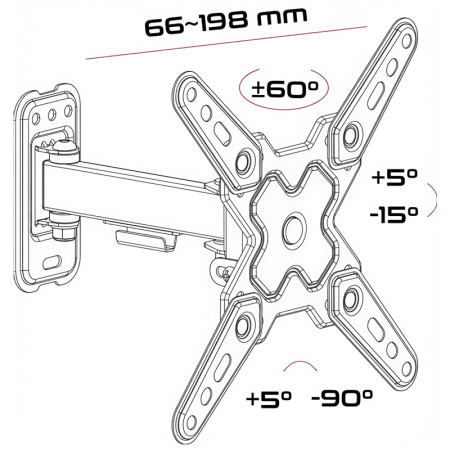 SUPORT TV UNIVERSAL 10-42 INCH 20KG [2]