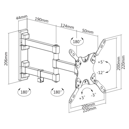 SUPORT UNIVERSAL LED TV 13 inch-42 inch KRUGER&MATZ [4]