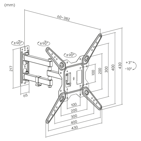 SUPORT UNIVERSAL LED TV 23 inch-55 inch KRUGER&MATZ [7]
