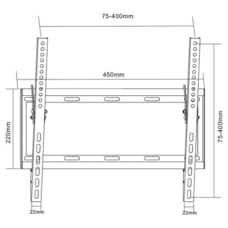 SUPORT UNIVERSAL LED TV 26 inch-55 inch CU INCLINARE [4]