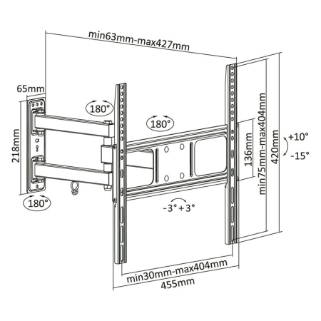 SUPORT UNIVERSAL LED TV 32 inch-55 inch KRUGER&MATZ [3]