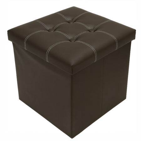 Piese Mobilier - TABURET PLIABIL DEPOZITARE MODERN - 38X38X38CM / BRUN