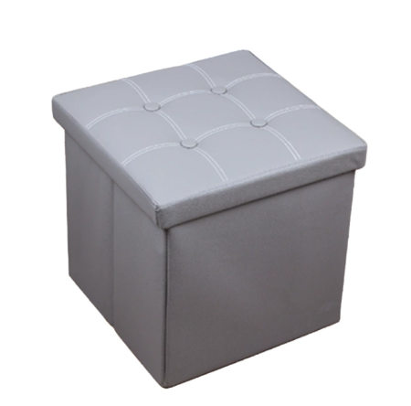 Piese Mobilier - TABURET PLIABIL DEPOZITARE MODERN - 38X38X38CM / GRI