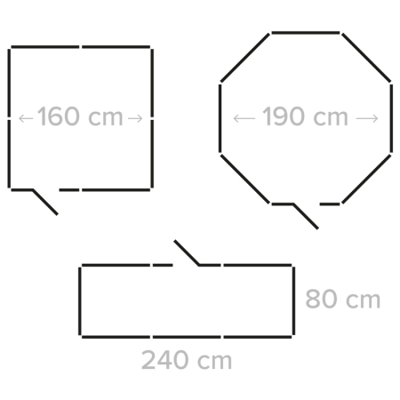 TARC MODULAR PENTRU CAINI 8 PANOURI 80X100 CM REBEL ANI [8]