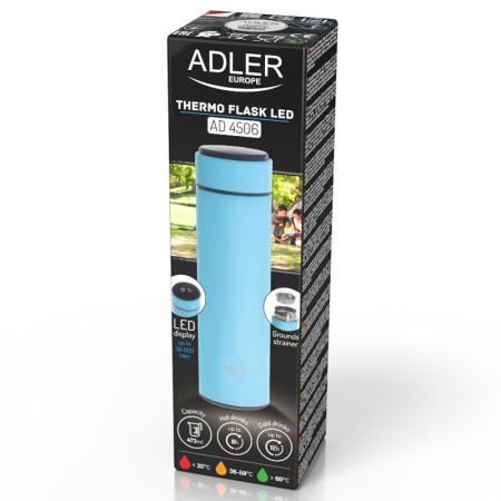 TERMOS CU AFISAJ TEMPERATURA ALBASTRU ADLER [9]